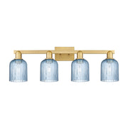 Innovations Bridal Veil 4Lt 32" Bath, Brushed Brass/Blue - 716-4W-BB-G559-5BL