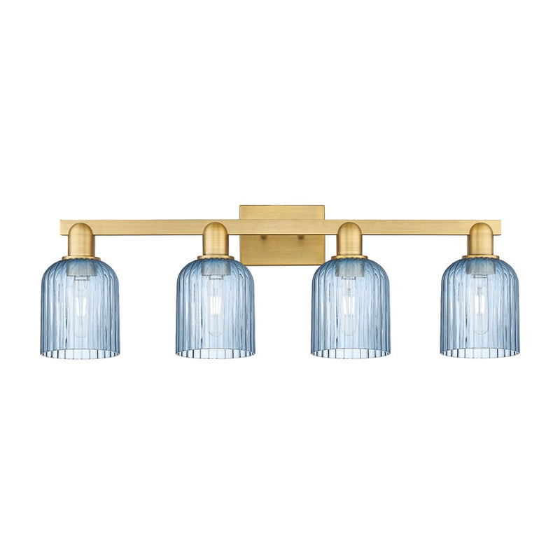 Innovations Bridal Veil 4Lt 32" Bath, Brushed Brass/Blue - 716-4W-BB-G559-5BL
