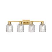 Innovations Bridal Veil 4Lt 32" Bath, Brushed Brass/Clear - 716-4W-BB-G559-5CL