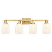 Innovations Bridal Veil 4Lt 32" Bath, Brushed Brass/White - 716-4W-BB-G559-5GWH