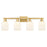 Innovations Bridal Veil 4Lt 32" Bath, Brushed Brass/White - 716-4W-BB-G559-5GWH
