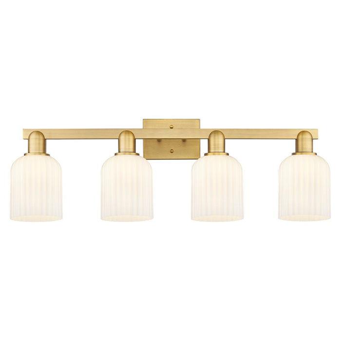 Innovations Bridal Veil 4Lt 32" Bath, Brushed Brass/White - 716-4W-BB-G559-5GWH