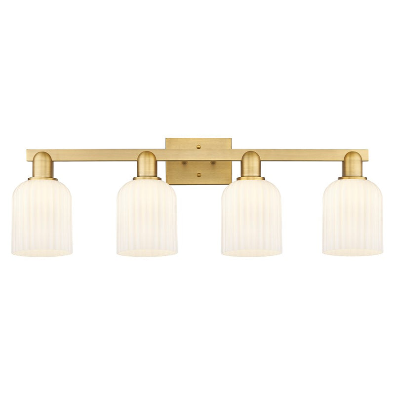 Innovations Bridal Veil 4Lt 32" Bath, Brushed Brass/White