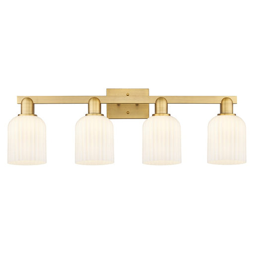 Innovations Bridal Veil 4Lt 32" Bath, Brushed Brass/White