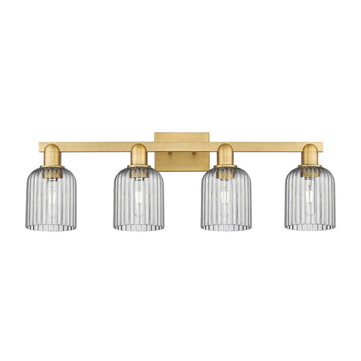 Innovations Bridal Veil 4Lt 32" Bath, Brushed Brass/Smoke