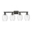 Innovations Preston 4Lt 36" Bell Bath Light, Black/Clear