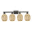 Innovations Preston 4Lt 36" Bell Bath Light, Black/Mercury