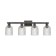 Innovations Bridal Veil 4Lt 32" Bath Light, Black/Clear - 716-4W-BK-G559-5CL