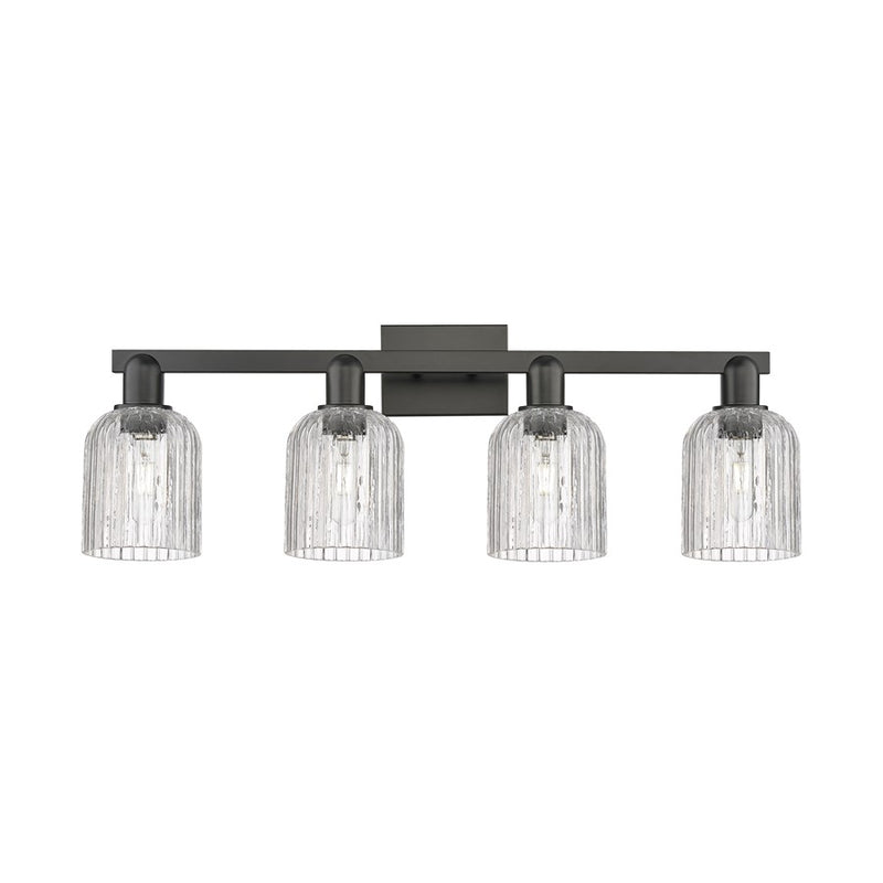Innovations Bridal Veil 4Lt 32" Bath Light, Black/Clear - 716-4W-BK-G559-5CL