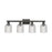 Innovations Bridal Veil 4Lt 32" Bath Light, Black/Clear - 716-4W-BK-G559-5CL