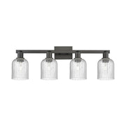Innovations Bridal Veil 4Lt 32" Bath Light, Black/Seedy - 716-4W-BK-G559-5SDY