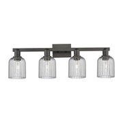Innovations Bridal Veil 4Lt 32" Bath Light, Black/Smoke - 716-4W-BK-G559-5SM