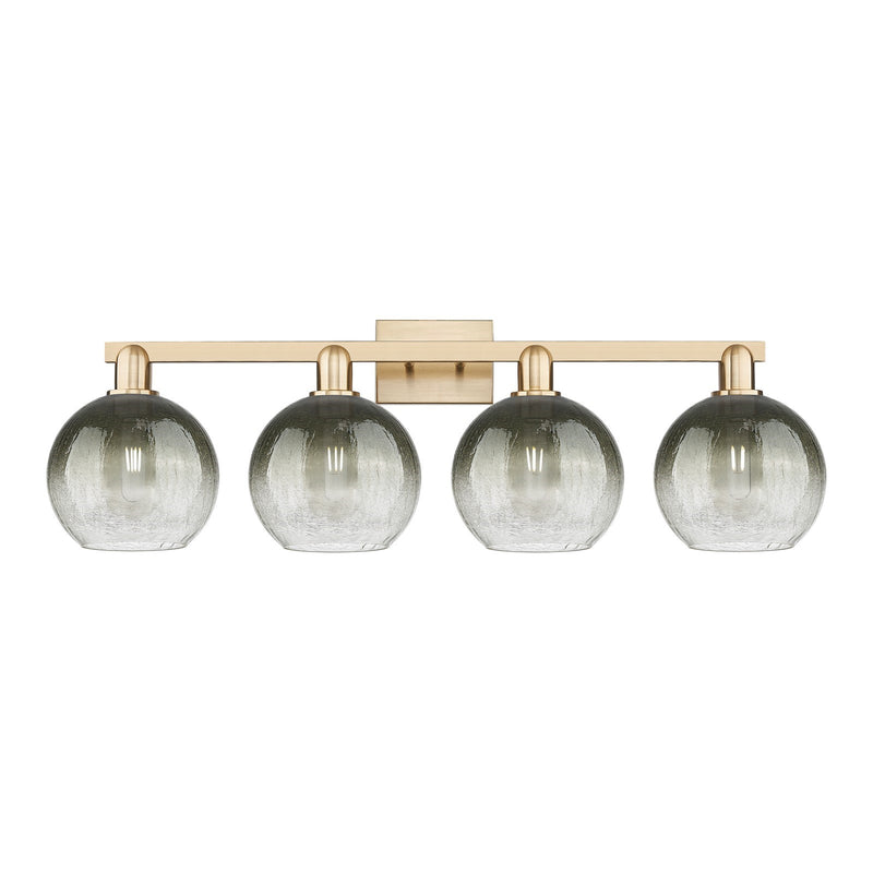 Innovations Brookhaven Globe 36in 4-Light Bath Vanity | Industrial Champagne Bronze Steel and Slate Glass | Bathroom & Powder | Model 716-4W-CB-G483-8SL