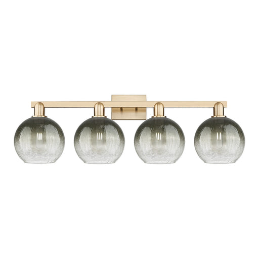 Innovations Brookhaven Globe 36in 4-Light Bath Vanity | Industrial Champagne Bronze Steel and Slate Glass | Bathroom & Powder | Model 716-4W-CB-G483-8SL