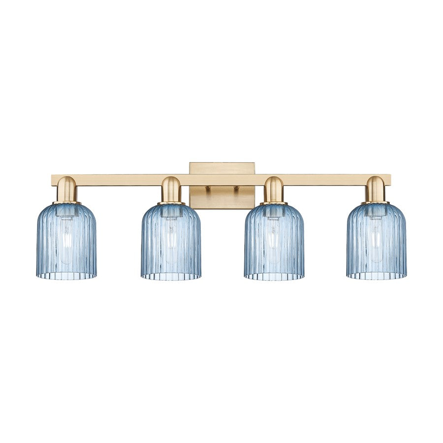 Innovations Bridal Veil 4Lt 32" Bath, Champagne Bronze/Blue - 716-4W-CB-G559-5BL