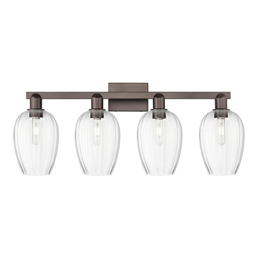 Innovations Preston 4Lt 36" Flute Bath, Oiled Bronze/Clear - 716-4W-OB-G457-6CL