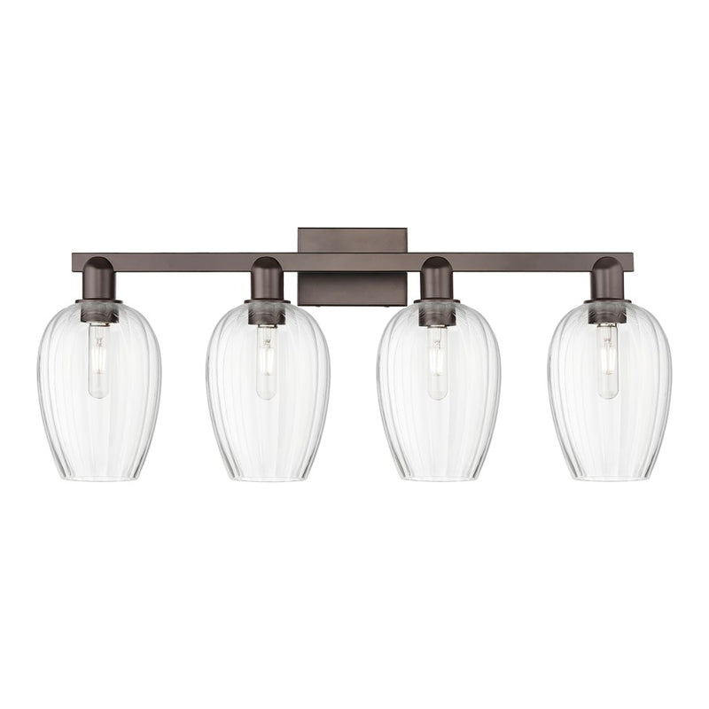Innovations Preston 4Lt 36" Flute Bath, Oiled Bronze/Clear