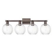Innovations Preston 4Lt 36" Globe Bath, Oiled Bronze/Clear - 716-4W-OB-G458-7CL