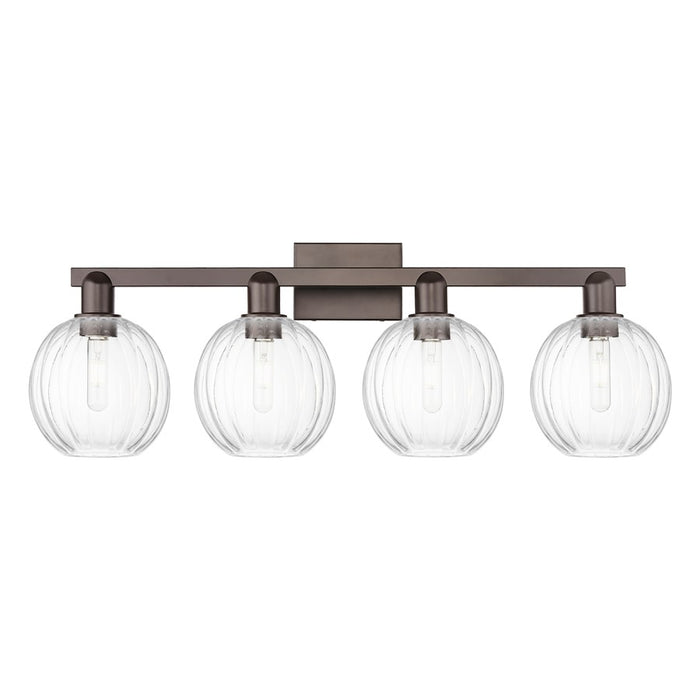 Innovations Preston 4Lt 36" Globe Bath, Oiled Bronze/Clear - 716-4W-OB-G458-7CL