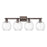 Innovations Preston 4Lt 36" Globe Bath, Oiled Bronze/Clear