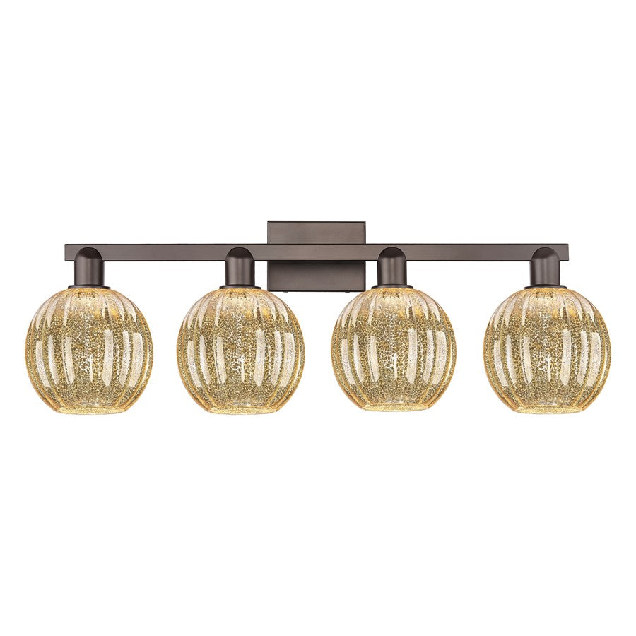 Innovations Preston 4Lt 36" Globe Bath, OB/Mercury - 716-4W-OB-G458-7ME