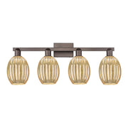 Innovations Preston 4Lt 36" Bell Bath, Oiled Bronze/Mercury - 716-4W-OB-G459-6ME