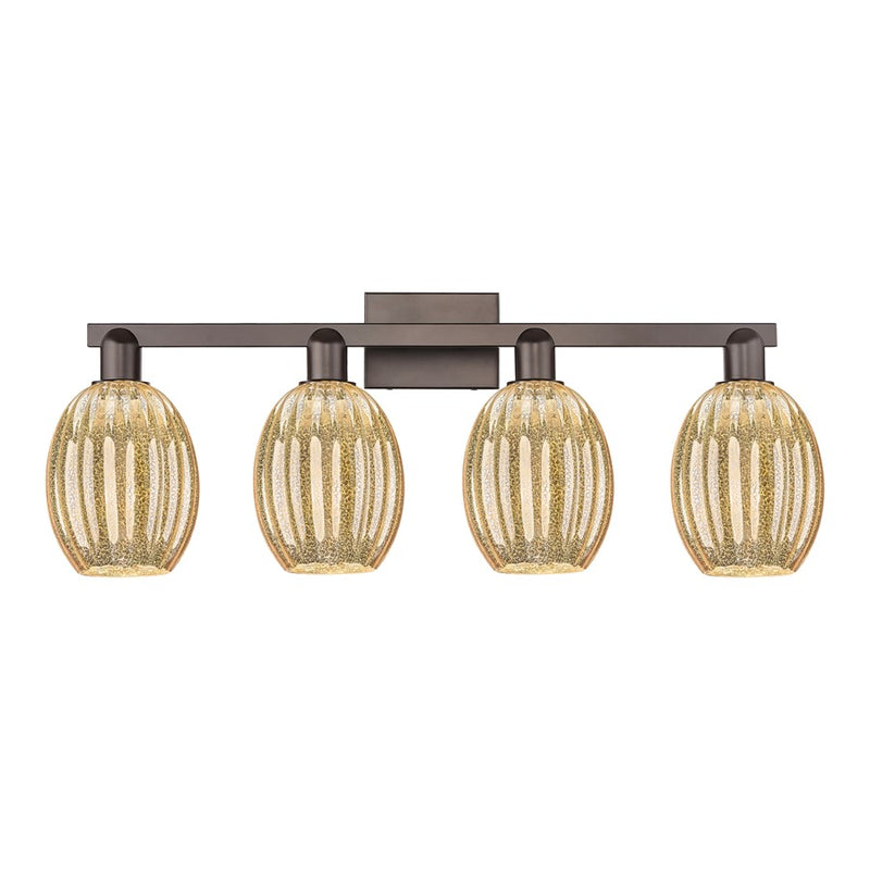 Innovations Preston 4Lt 36" Bell Bath, Oiled Bronze/Mercury - 716-4W-OB-G459-6ME