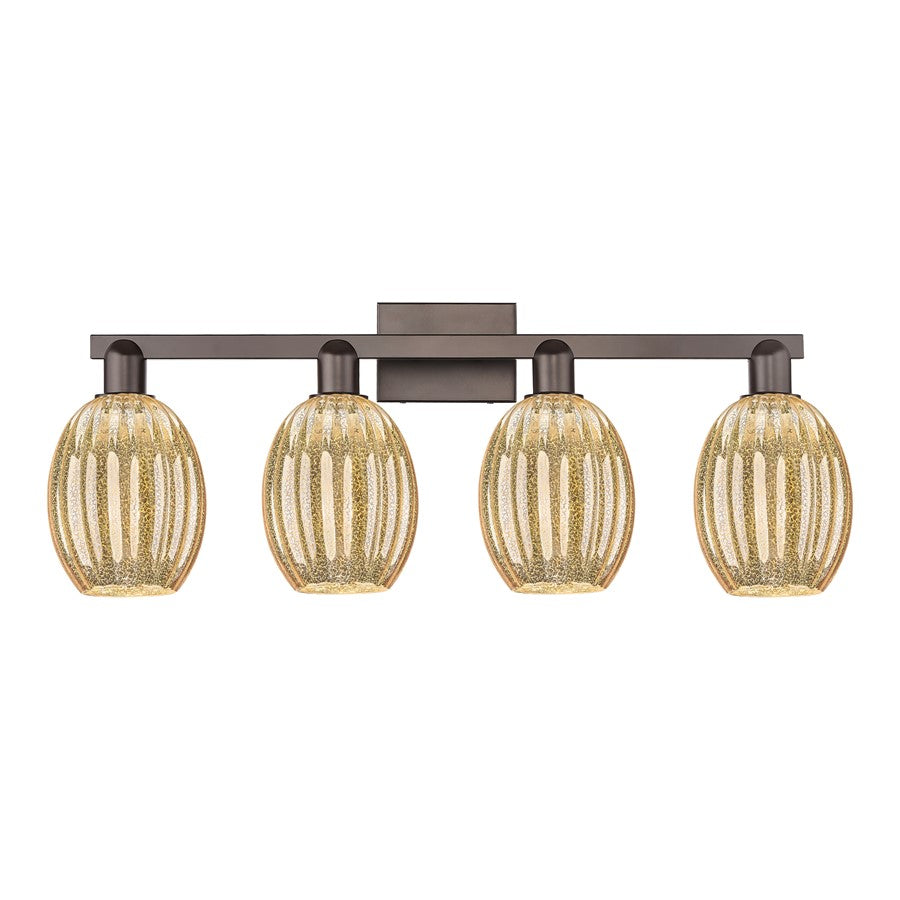 Innovations Preston 4Lt 36" Bell Bath, Oiled Bronze/Mercury - 716-4W-OB-G459-6ME