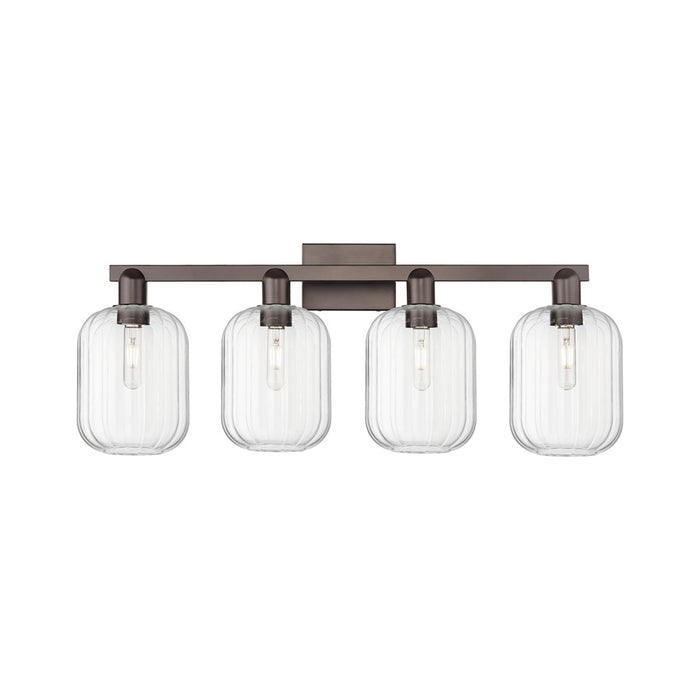 Innovations Preston 4Lt 36" Jar Bath Light, Bronze/Clear