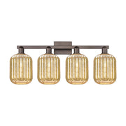 Innovations Preston 4Lt 36" Jar Bath, Oiled Bronze/Mercury - 716-4W-OB-G460-7ME