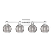 Innovations Athens Deco Swirl 4Lt 36" Bath, Chrome/Smoke - 716-4W-PC-G1213-6SM