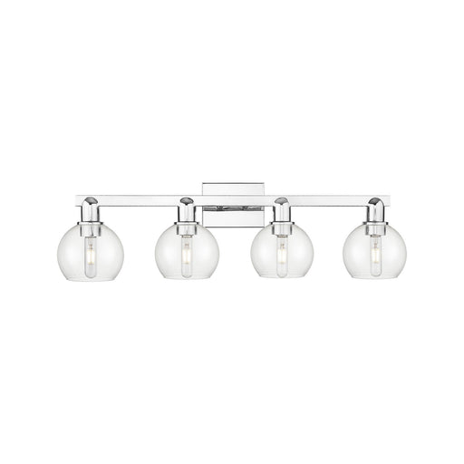 Innovations Athens 33in 4-Light Bath Vanity | Industrial Transitional Polished Chrome and Clear Glass | Bathroom Vanity | Model 716-4W-PC-G122-6