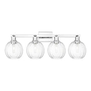 Innovations Preston 4Lt 36" Globe Bath Light, Chrome/Clear - 716-4W-PC-G458-7CL