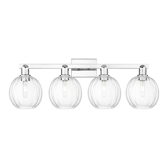 Innovations Preston 4Lt 36" Globe Bath Light, Chrome/Clear - 716-4W-PC-G458-7CL