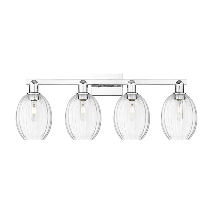 Innovations Preston 4Lt 36" Bell Bath Light, Chrome/Clear