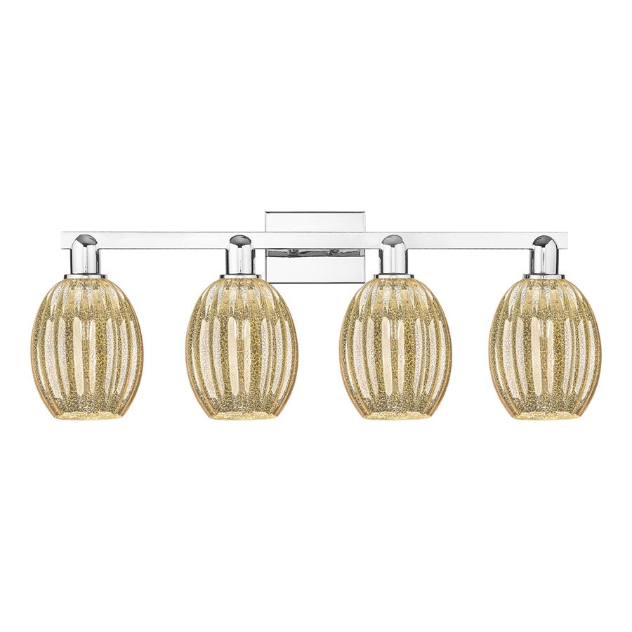 Innovations Preston 4Lt 36" Bell Bath Light, Chrome/Mercury - 716-4W-PC-G459-6ME