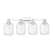 Innovations Preston 4Lt 36" Jar Bath Light, Chrome/Clear - 716-4W-PC-G460-7CL