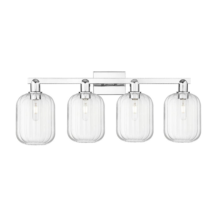 Innovations Preston 4Lt 36" Jar Bath Light, Chrome/Clear