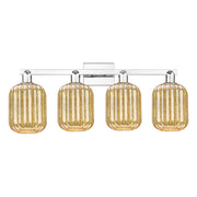 Innovations Preston 4Lt 36" Jar Bath Light, Chrome/Mercury - 716-4W-PC-G460-7ME