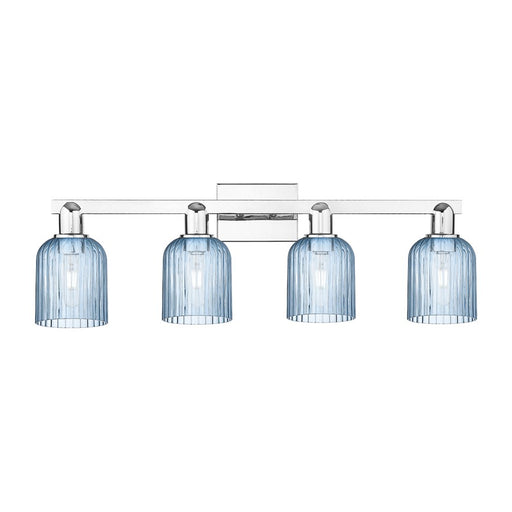 Innovations Bridal Veil 4Lt 32" Bath Light, Chrome/Blue