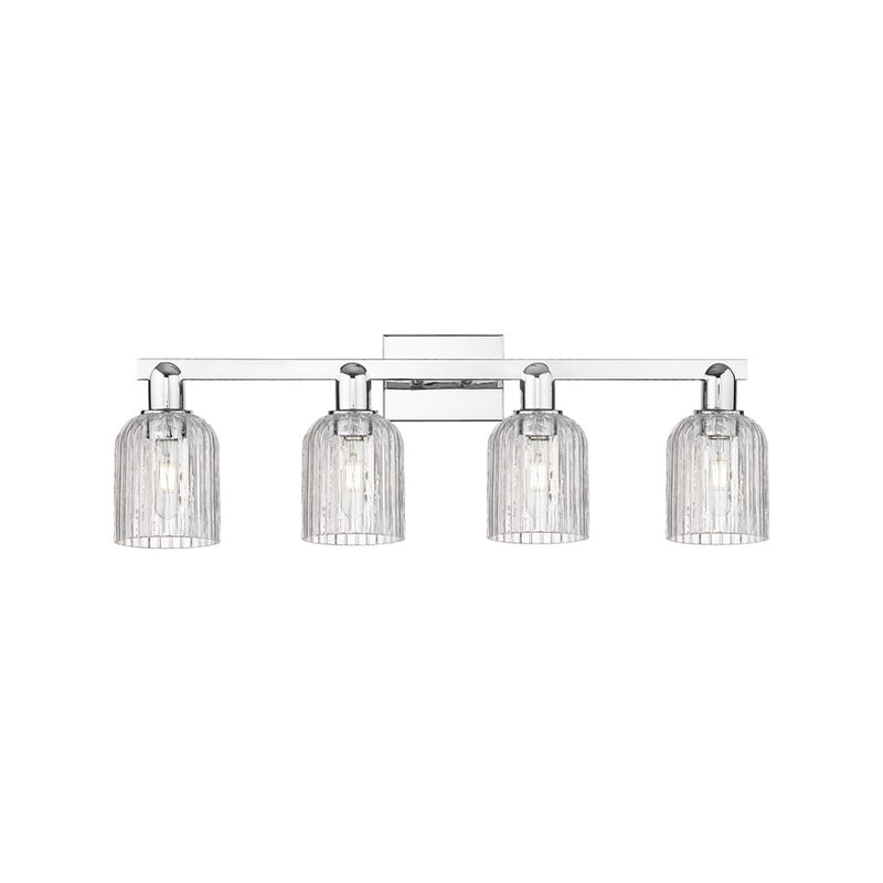 Innovations Bridal Veil 4Lt 32" Bath Light, Chrome/Clear