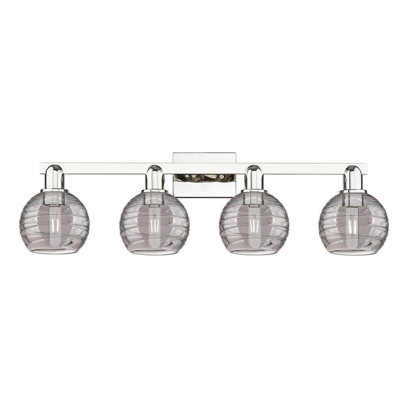 Innovations Athens Deco Swirl 4Lt 36" Bath, PN/Smoke - 716-4W-PN-G1213-6SM