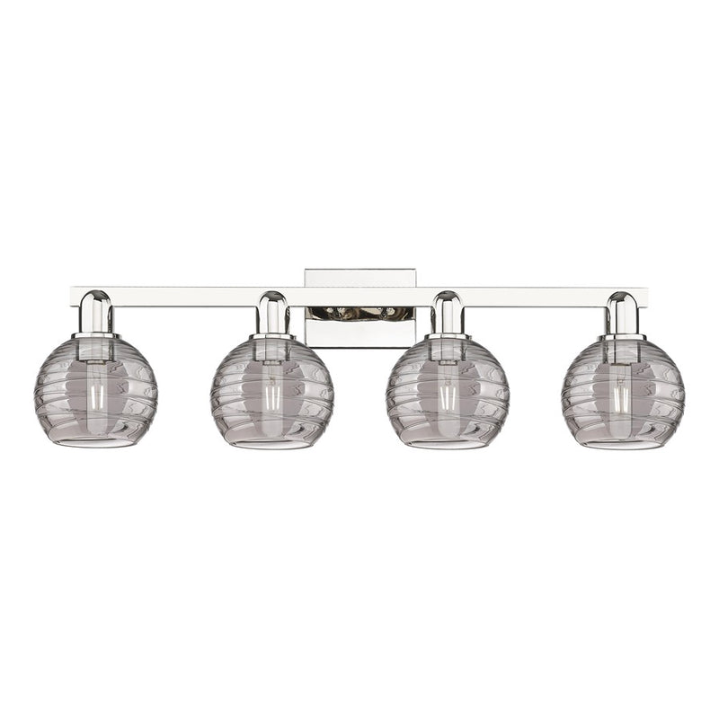 Innovations Athens Deco Swirl 4Lt 36" Bath, Polished Nickel/Smoke