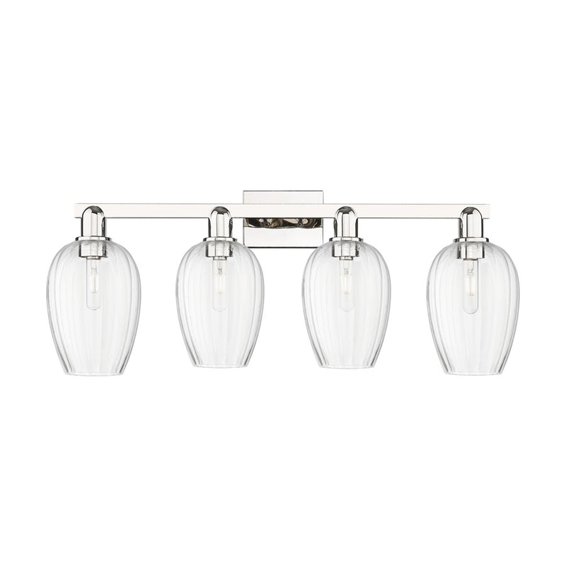 Innovations Preston 4Lt 36" Flute Bath, PN/Clear - 716-4W-PN-G457-6CL