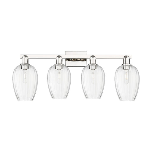 Innovations Preston 4Lt 36" Flute Bath, Polished Nickel/Clear