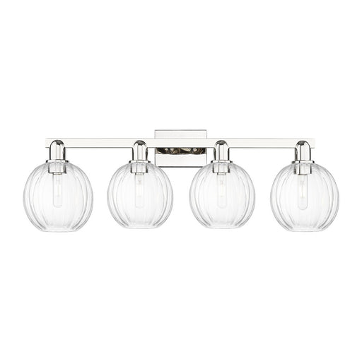 Innovations Preston 4Lt 36" Globe Bath, Polished Nickel/Clear