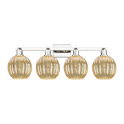 Innovations Preston 4Lt 36" Globe Bath, PN/Mercury - 716-4W-PN-G458-7ME