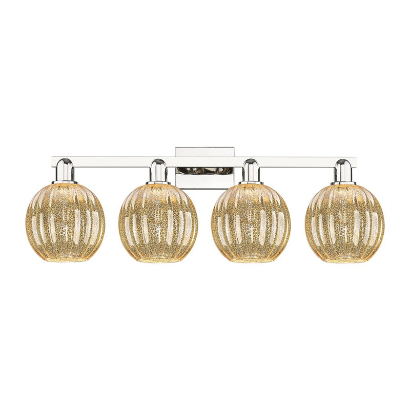 Innovations Preston 4Lt 36" Globe Bath, Polished Nickel/Mercury