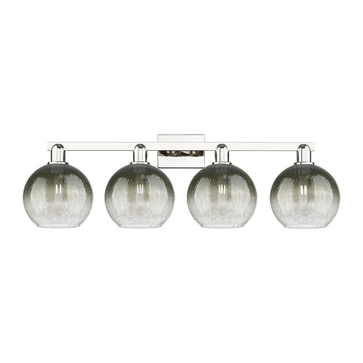 Innovations Brookhaven Globe 36in 4-Light Bath Vanity Light | Industrial Polished Nickel and Slate Glass | Bathroom Vanity | Model 716-4W-PN-G483-8SL