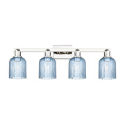 Innovations Bridal Veil 4Lt 32" Bath, Polished Nickel/Blue - 716-4W-PN-G559-5BL